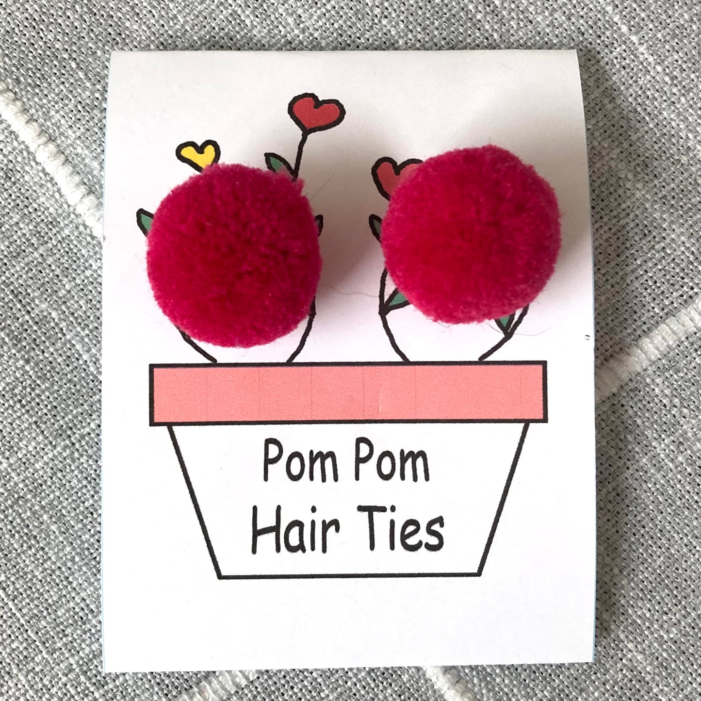 Colorful Pom Pom Hair Ties