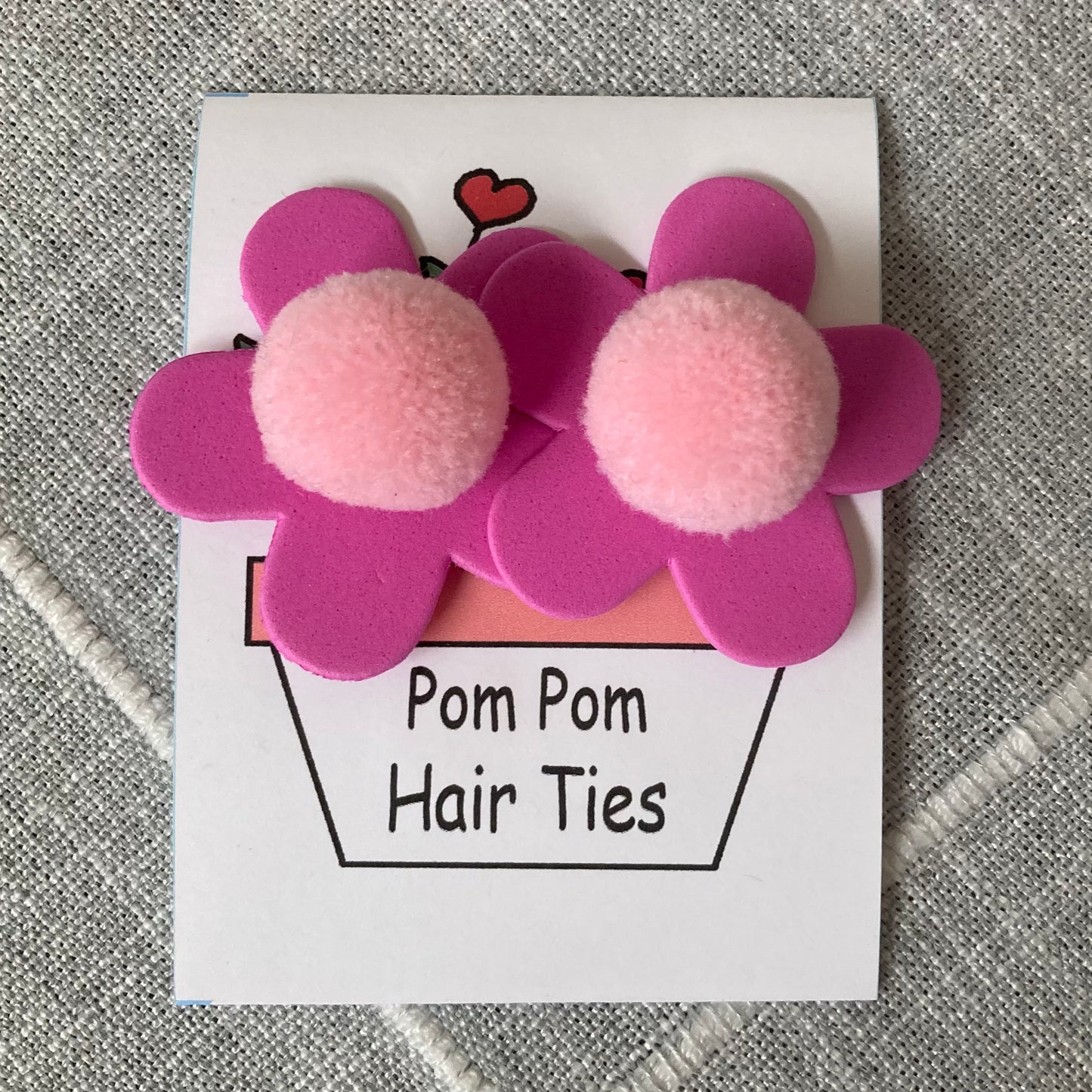 Colorful Pom Pom Hair Ties