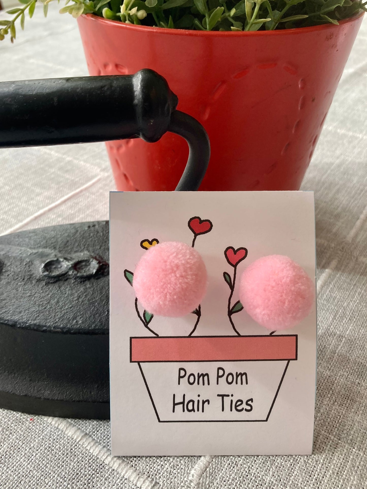 Colorful Pom Pom Hair Ties