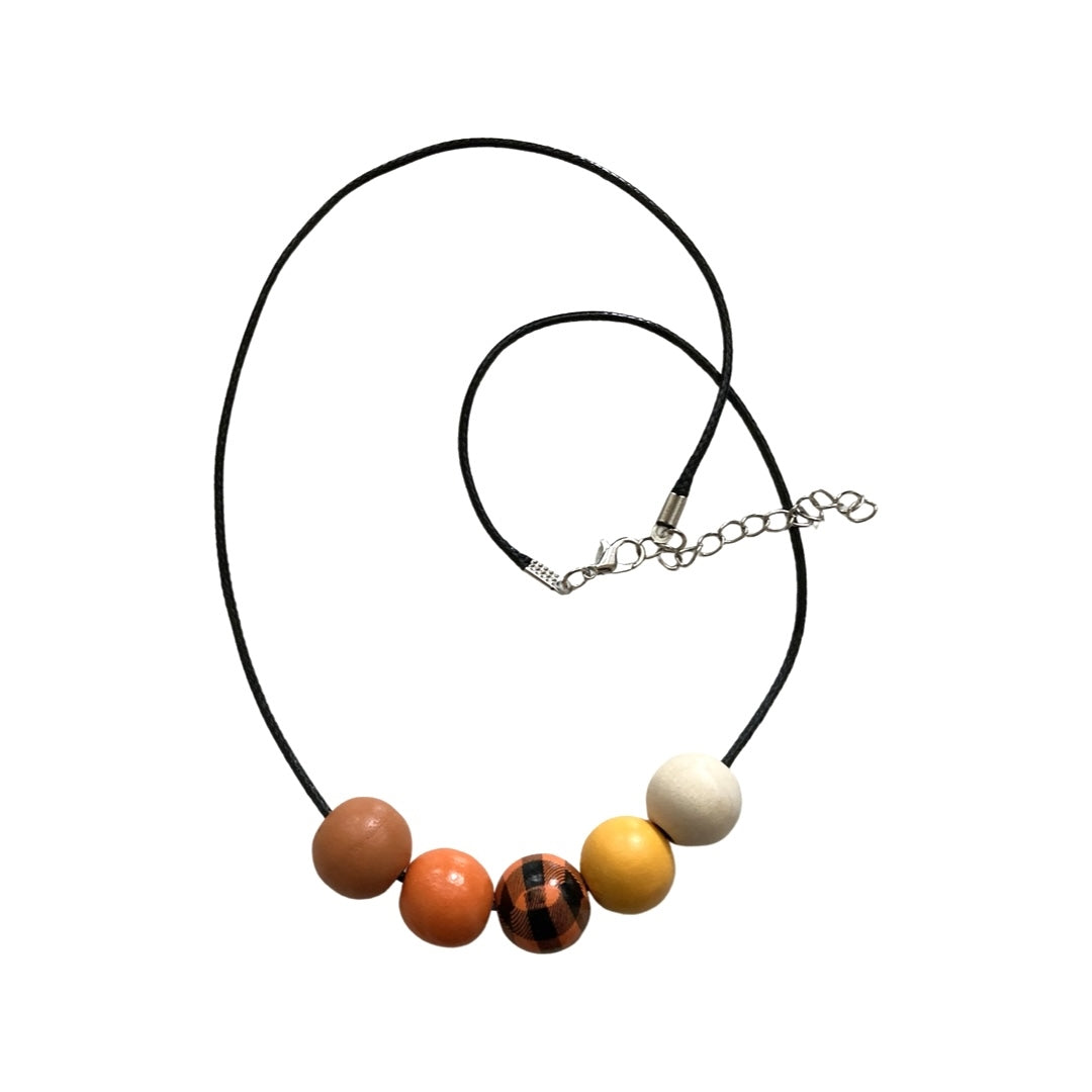 Scandi Wood Bead Necklace