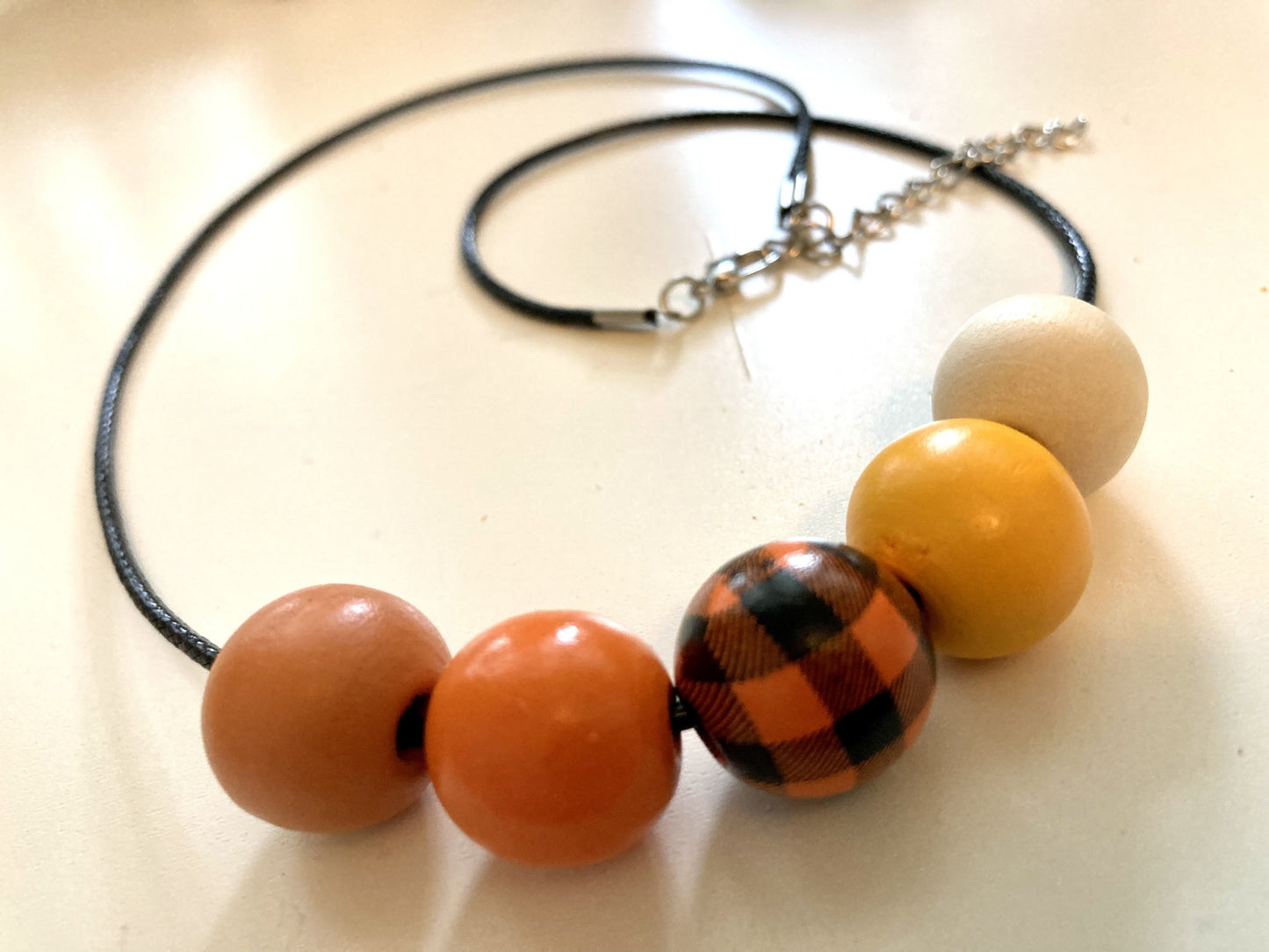 Scandi Wood Bead Necklace