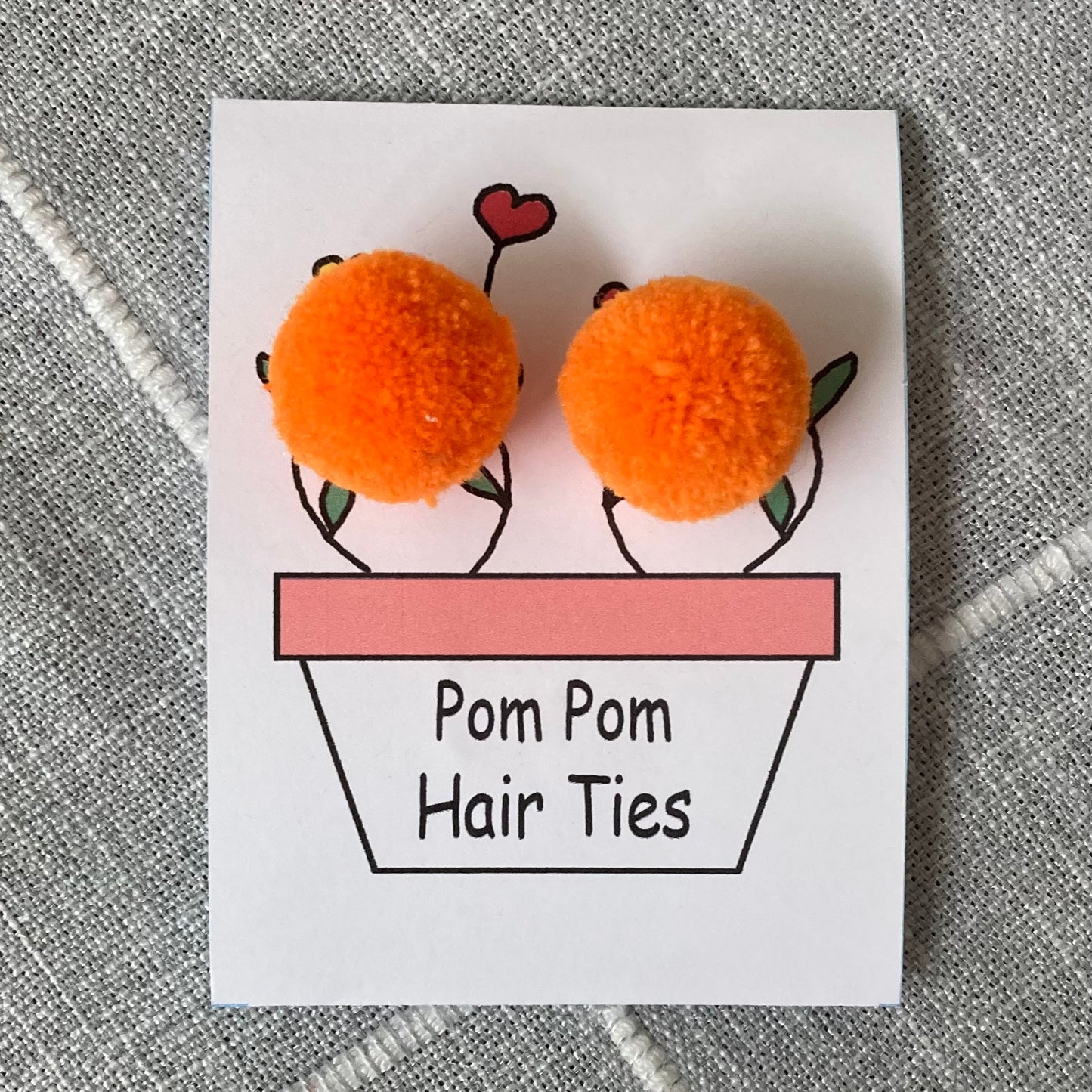 Colorful Pom Pom Hair Ties