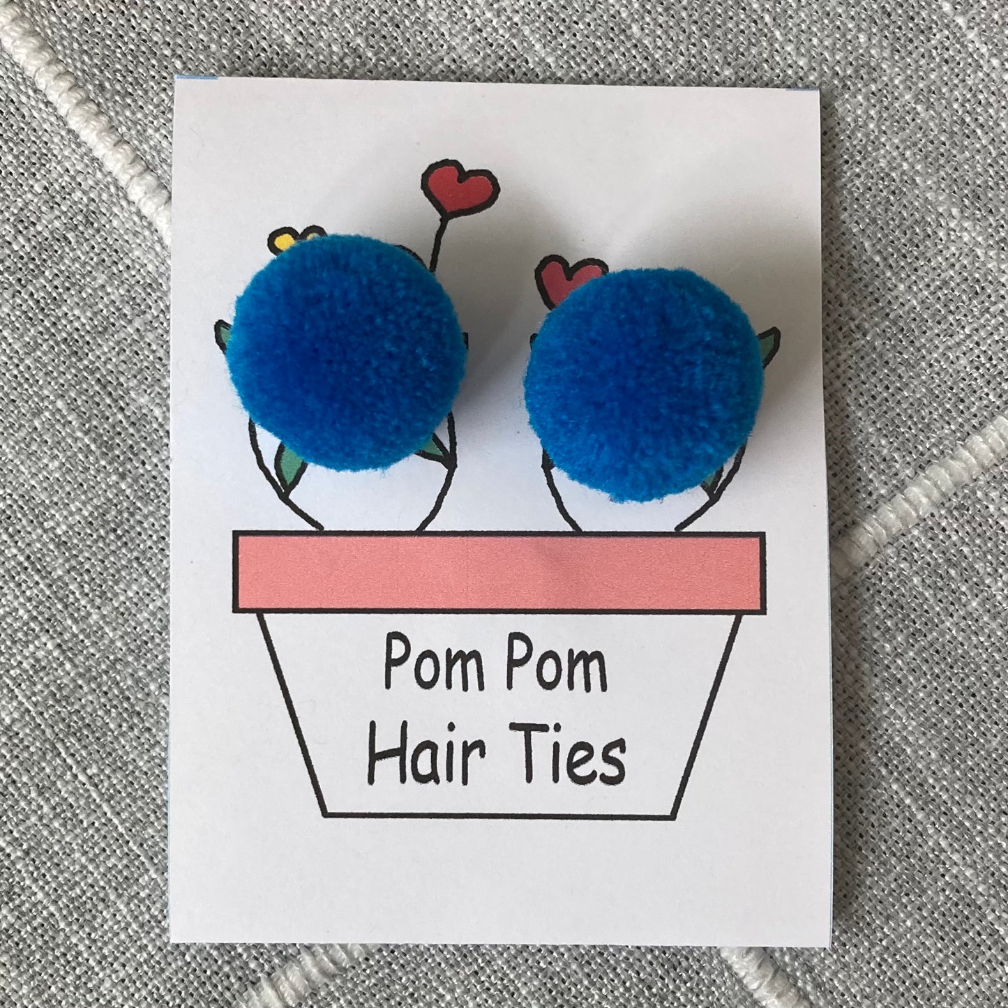 Colorful Pom Pom Hair Ties