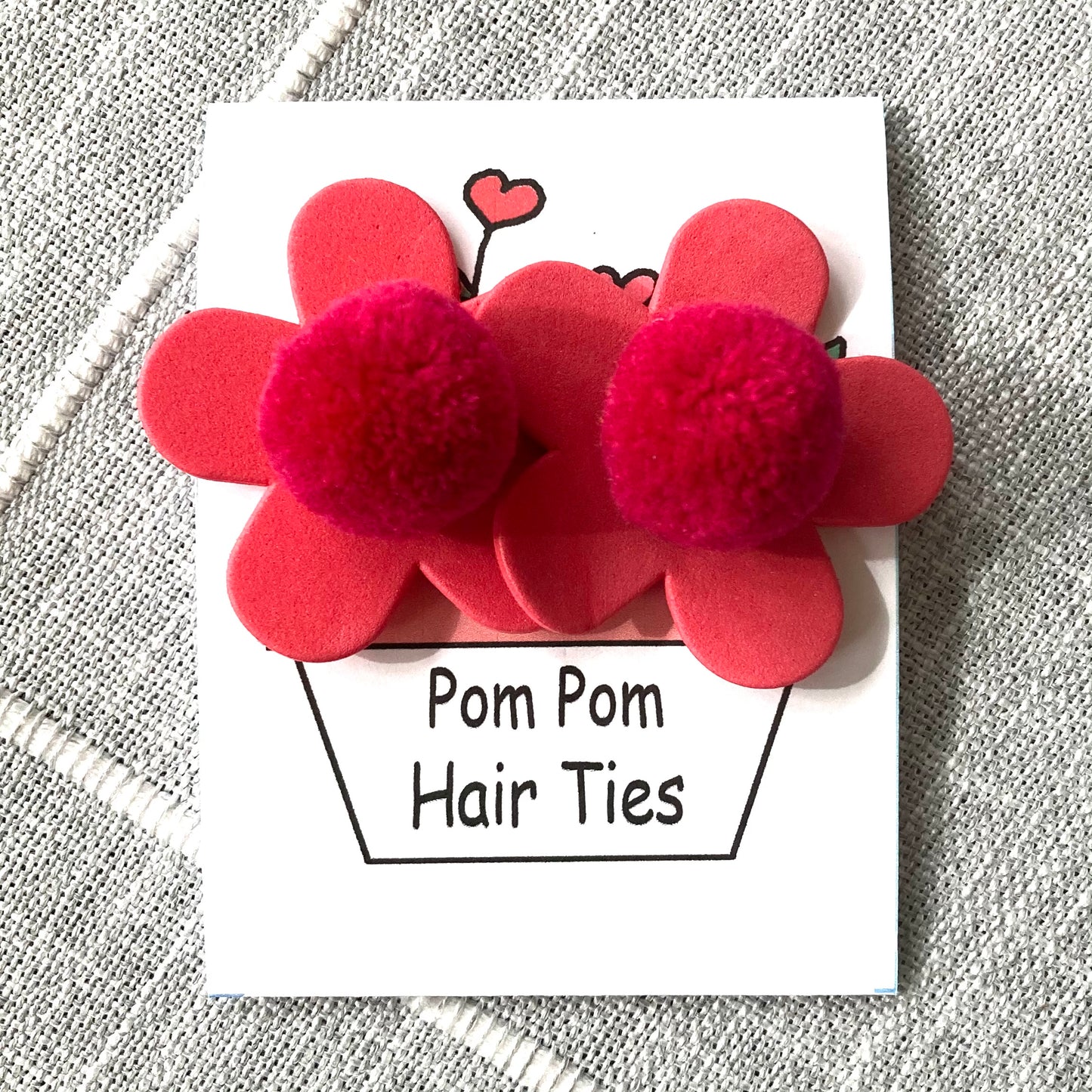 Colorful Pom Pom Hair Ties