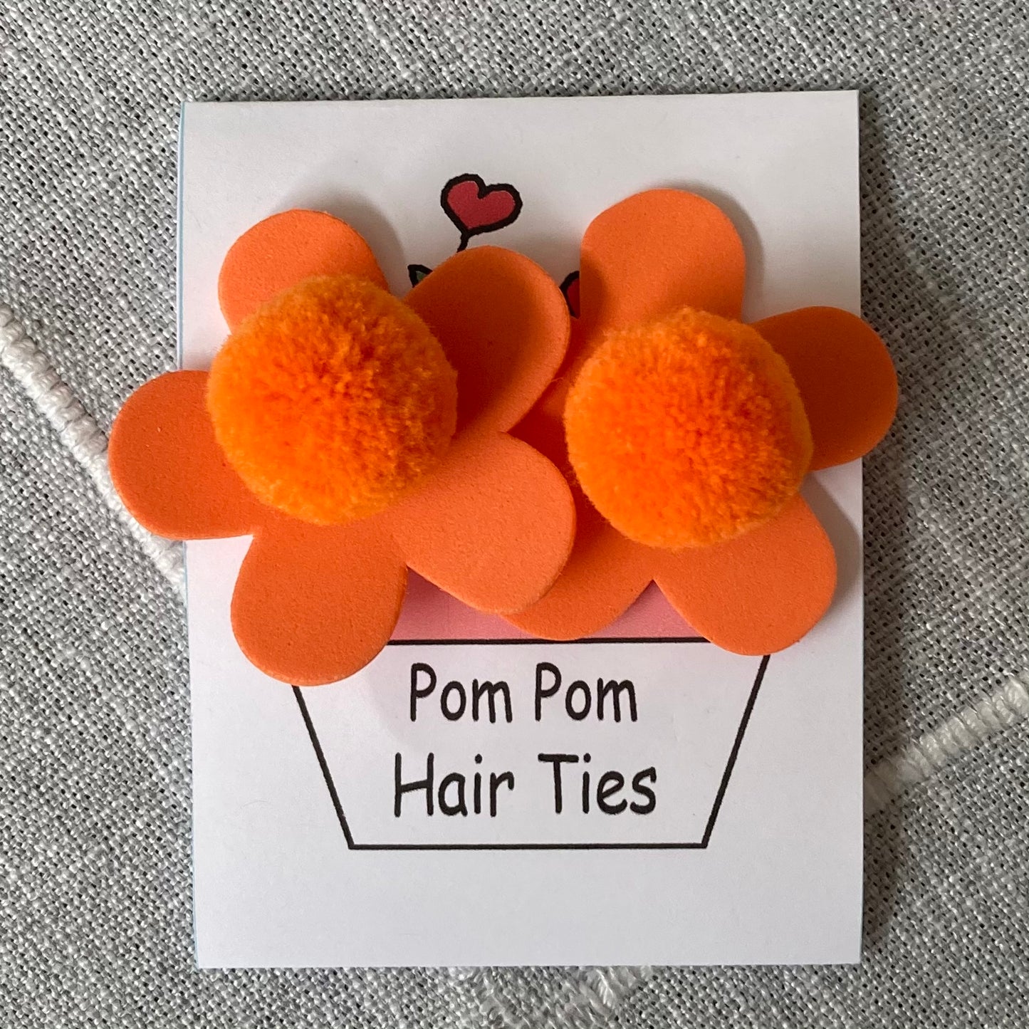 Colorful Pom Pom Hair Ties