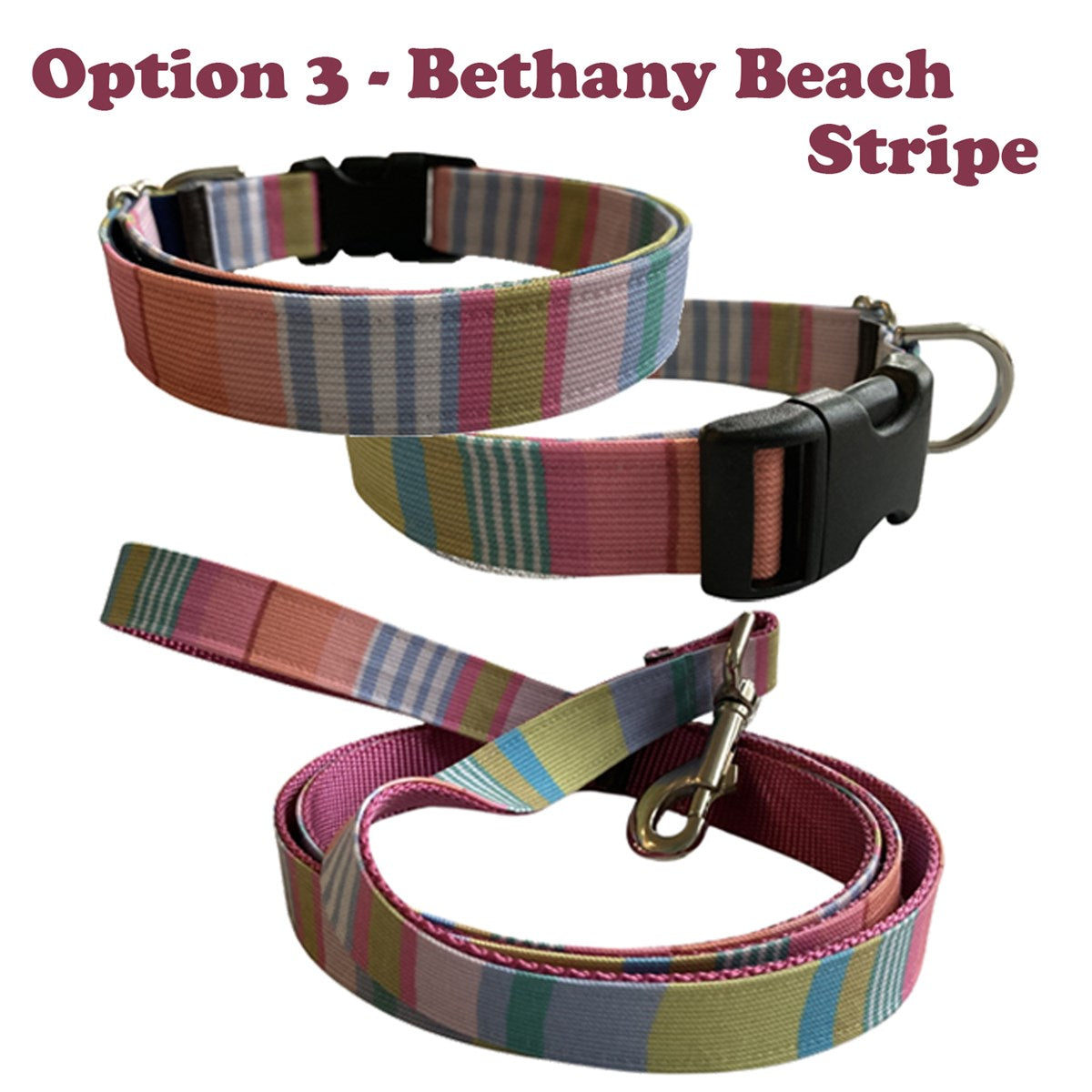 Colorful Summer Dog Collar and Lead Set