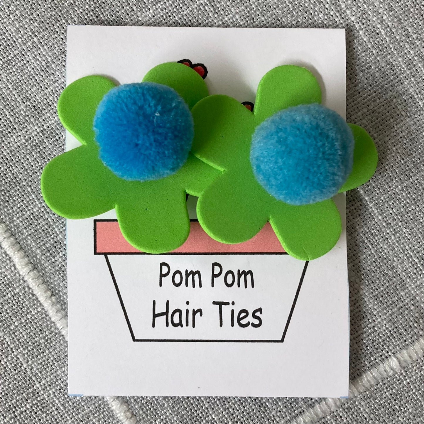 Colorful Pom Pom Hair Ties