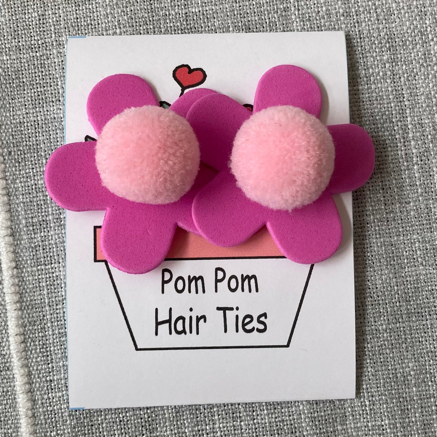 Colorful Pom Pom Hair Ties