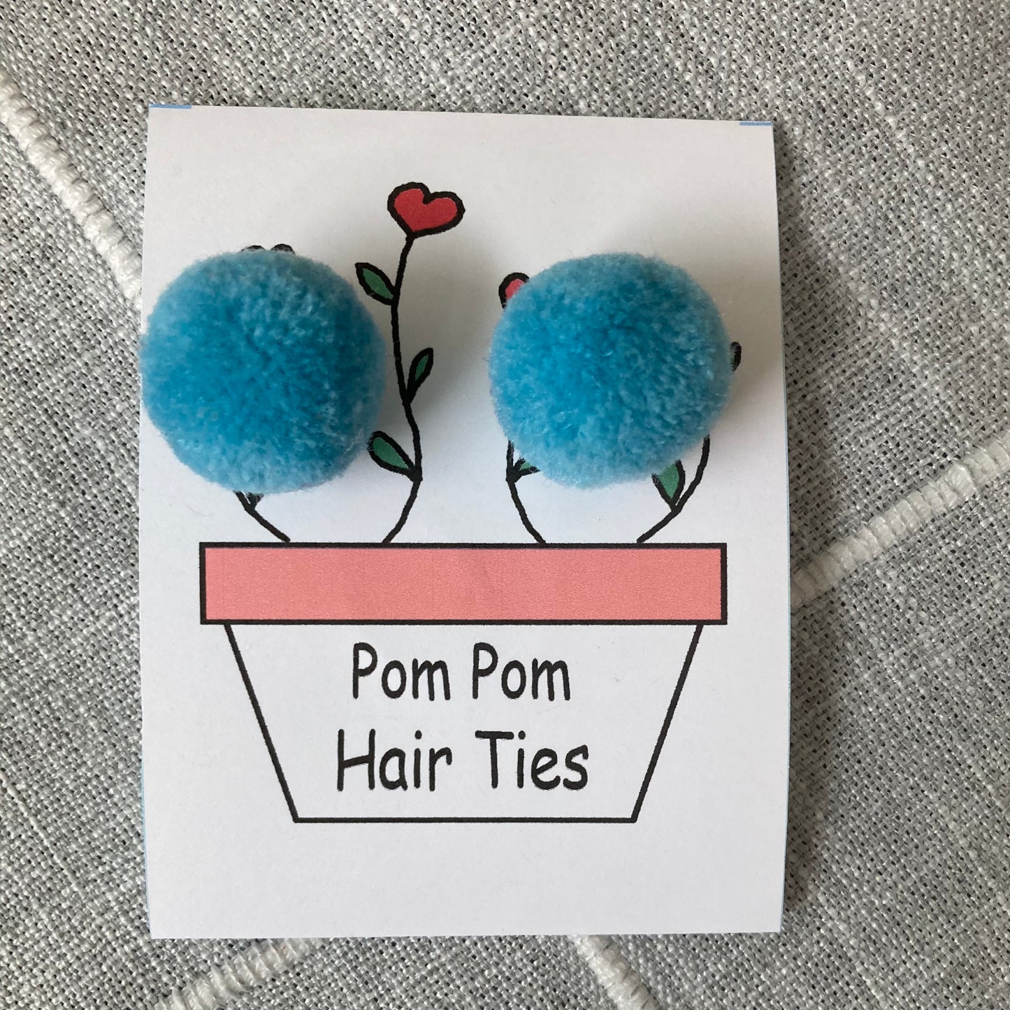 Colorful Pom Pom Hair Ties