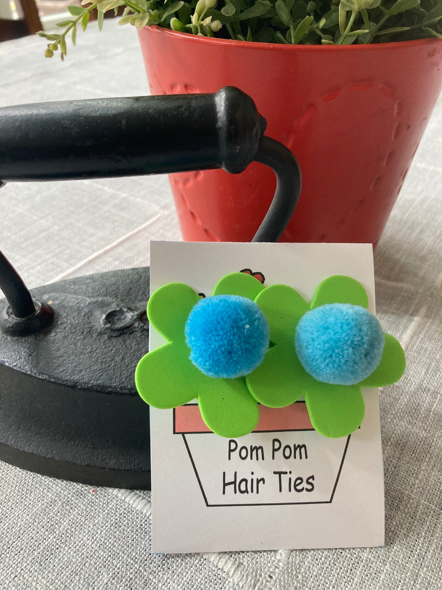 Colorful Pom Pom Hair Ties